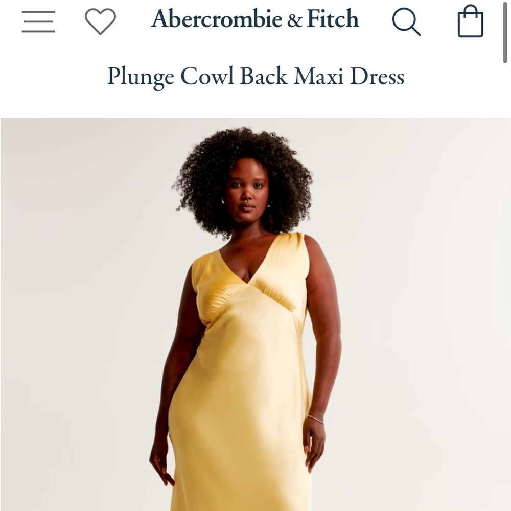 Abercrombie Plunge Cowl Back Maxi Dress